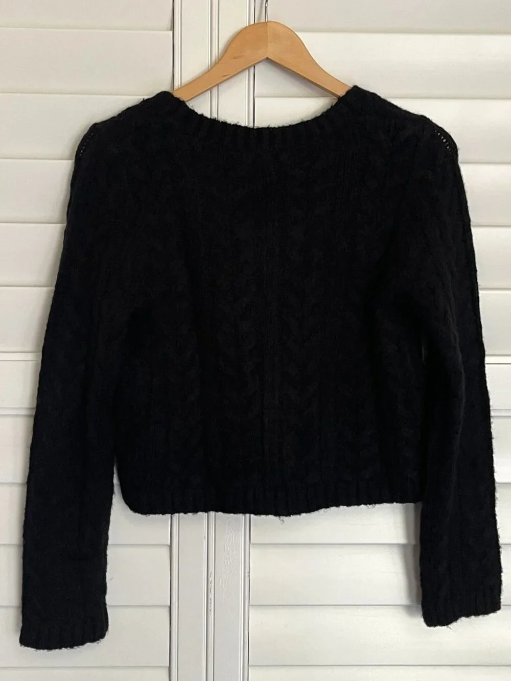 NWT For Love and Lemons Long Sleeve Billie Cardigan in Black Size M - Picture 6 of 10